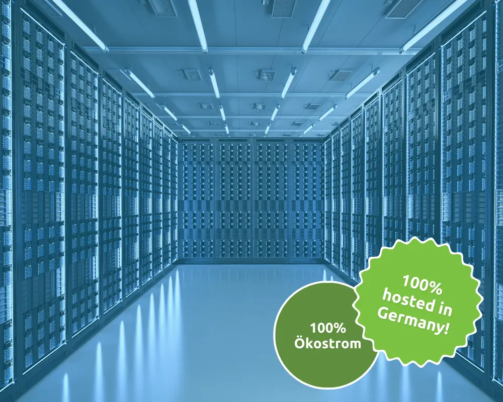 Serverraum – Hosting in Deutschland mit 100 % Ökostrom